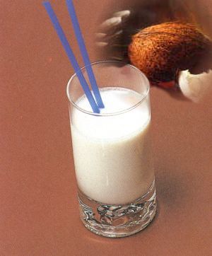 Lait fouetté au lait de coco