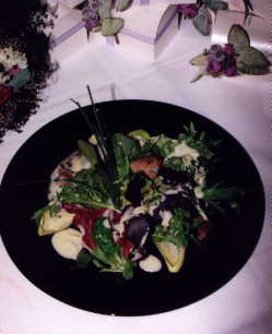 Salade de joue d'esturgeon au beurre de truffe et fenouil