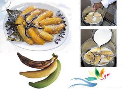 Banane Saint Jacques ou daube de banane plantain au lait de coco