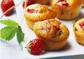 Muffins aux fraises et à la menthe