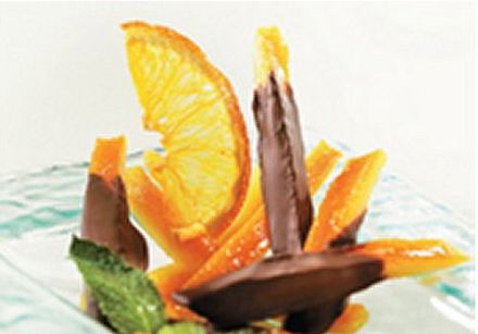 Orangettes confites au chocolat