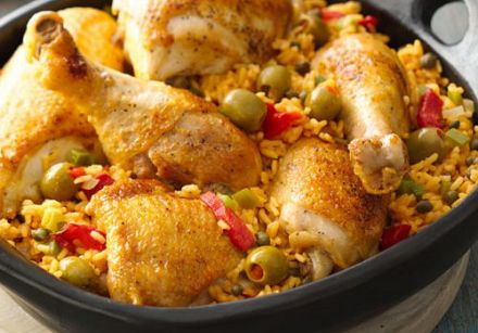Arroz con Pollo: Casserole de poulet et riz