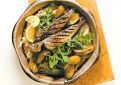 Chiffonnade de roquette et pommes de terre